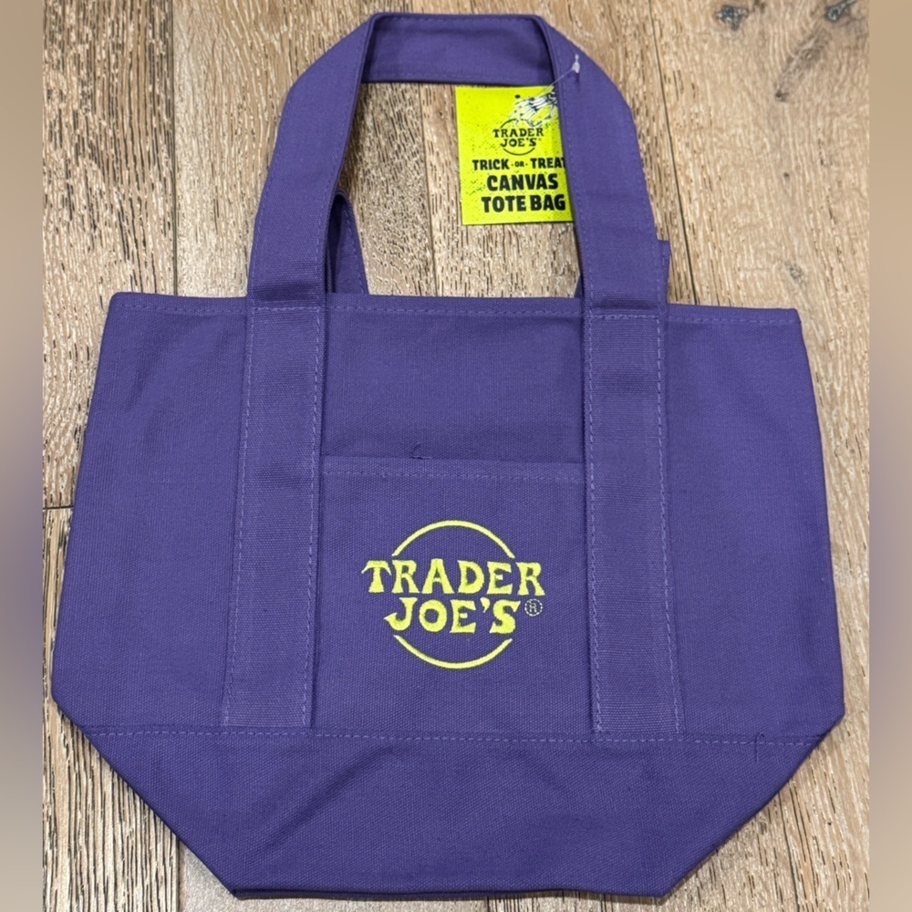 NWT Trader Joe's Limited Edition Halloween 2025 Mini Canvas Tote Bag - Picture 2 of 2